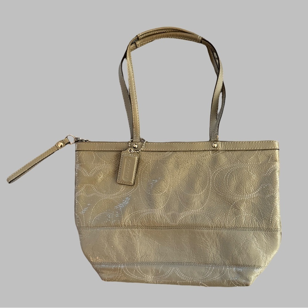 COACH Y2K Grey Leather Tote - Picture 2 of 15